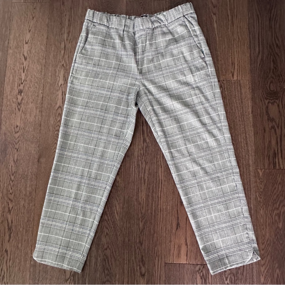 Ladies Banana Republic Grey and Black Check Pants